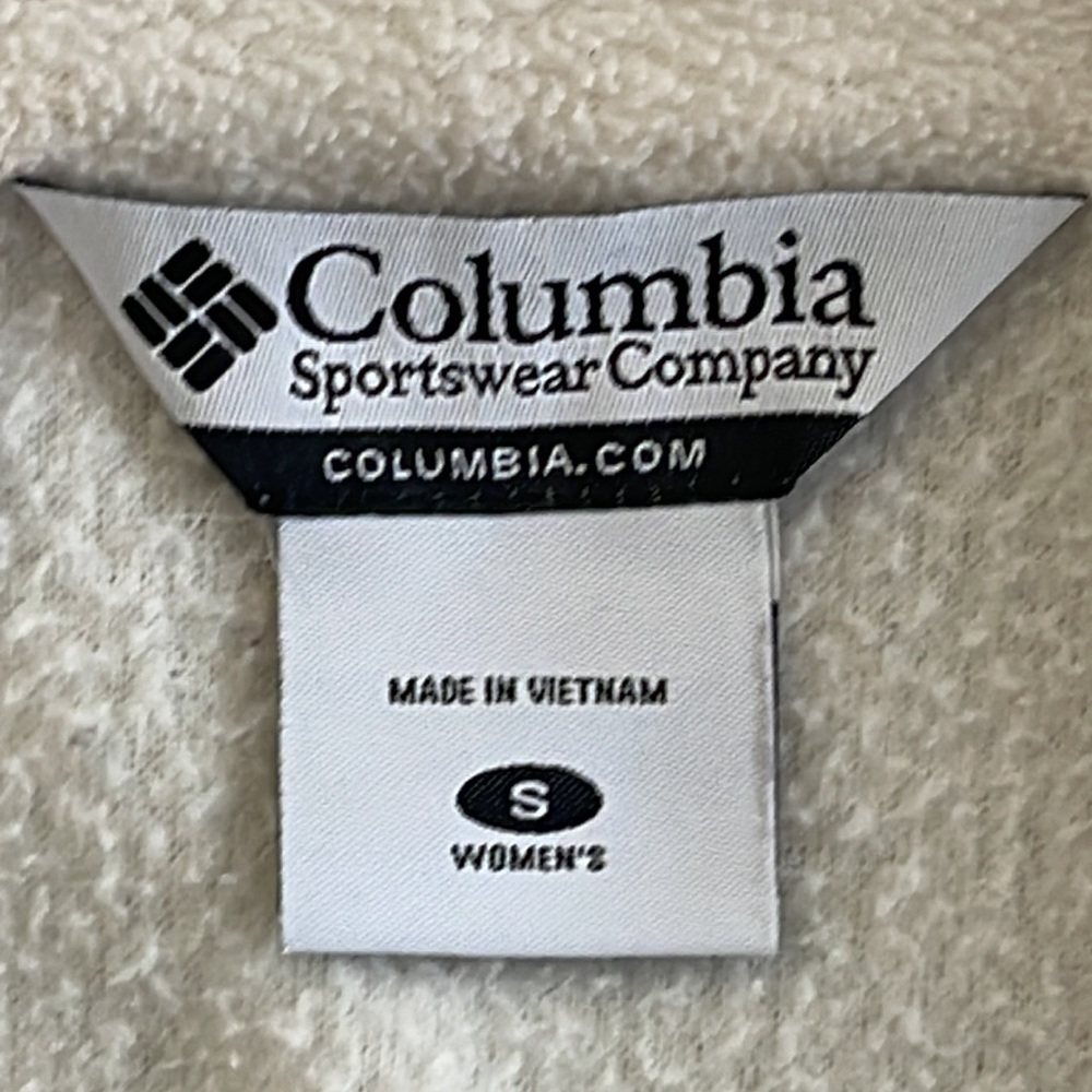 Columbia Cream Benton Springs Full Zip Fleece 2 Zip Pocket Jacket Small - Picture 7 of 9